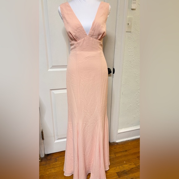 Fame and Partners Dresses & Skirts - Fame and Partners Blush Pink V-Neck Maxi Skirt